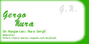 gergo mura business card